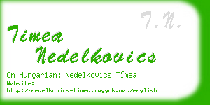 timea nedelkovics business card